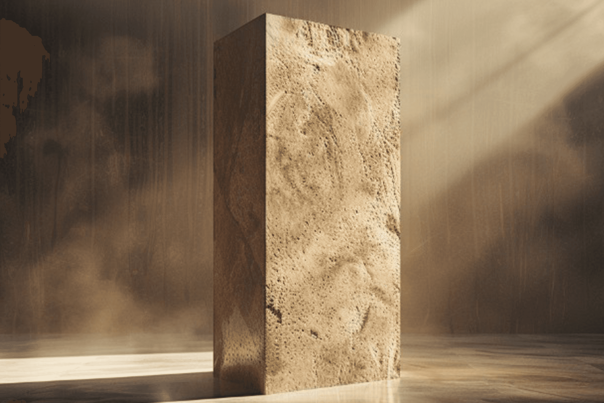 Travertine block